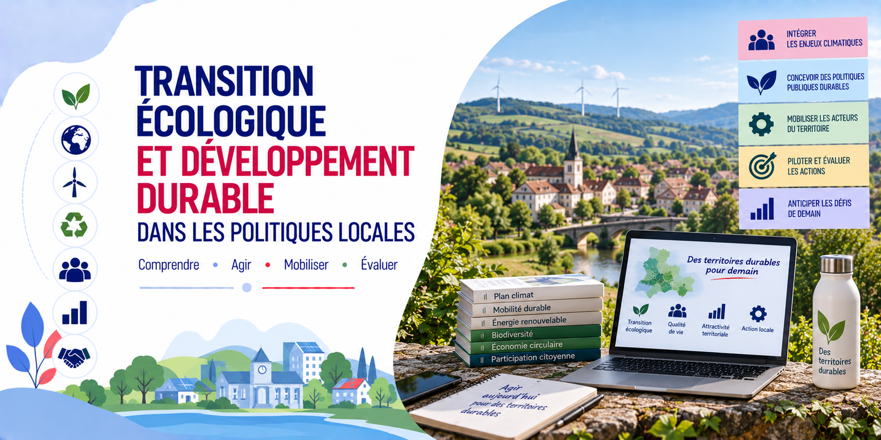 TRANSITION ÉCOLOGIQUE ET DÉVELOPPEMENT DURABLE DANS LES POLITIQUES LOCALES • en distanciel (visioconférence avec formateur)