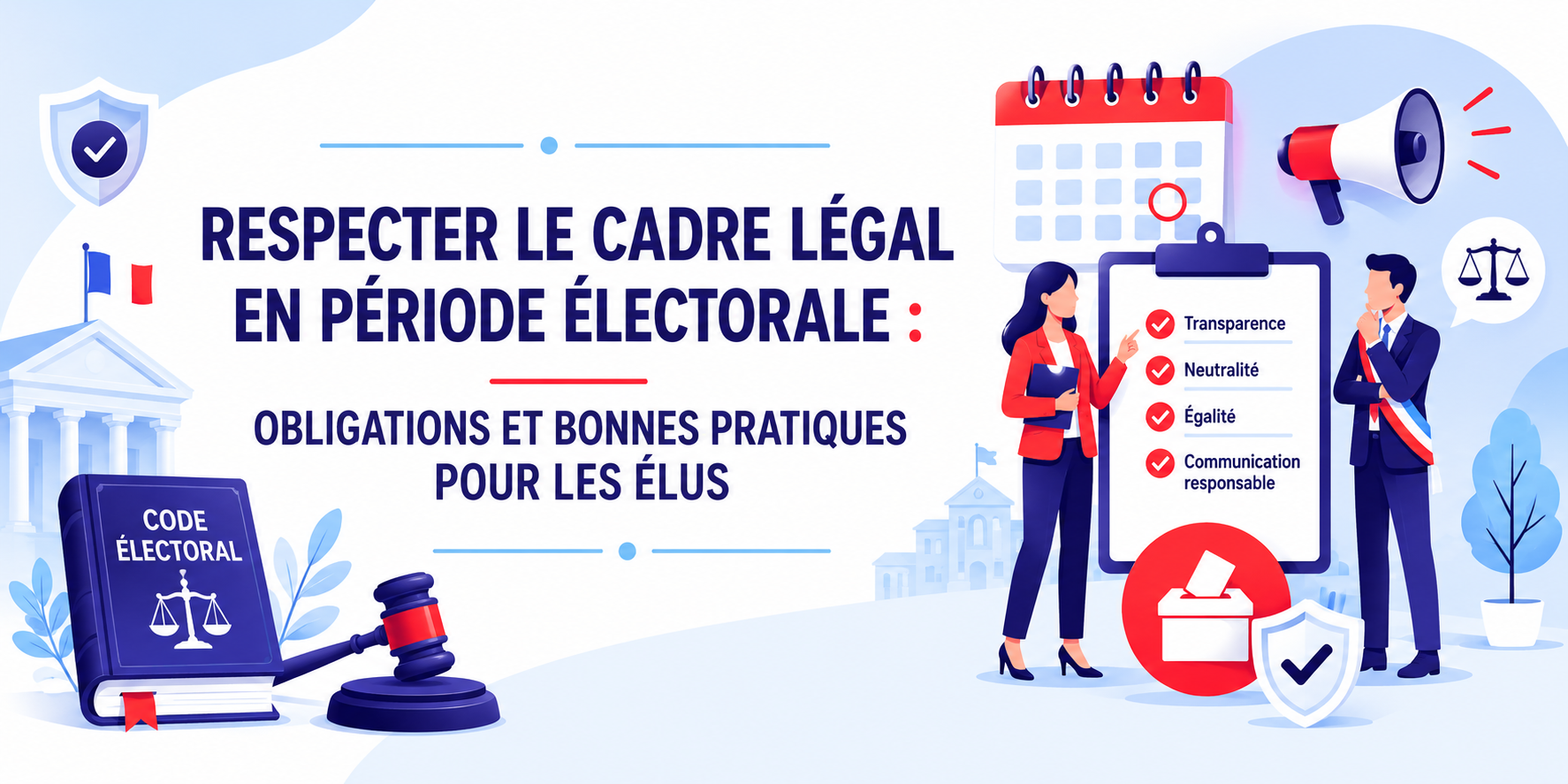 RESPECTER LE CADRE LÉGAL EN PÉRIODE ÉLECTORALE : OBLIGATIONS ET BONNES PRATIQUES POUR LES ÉLUS • en distanciel (visioconférence avec formateur)