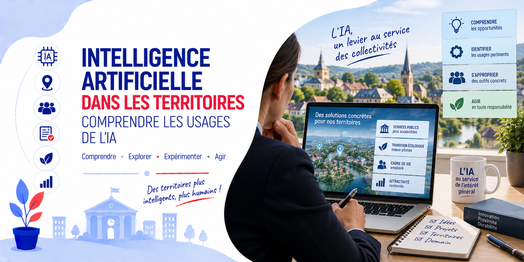 L'INTELLIGENCE ARTIFICIELLE DANS LES TERRITOIRES : COMPRENDRE LES USAGES DE L'IA • en distanciel (visioconférence avec formateur)