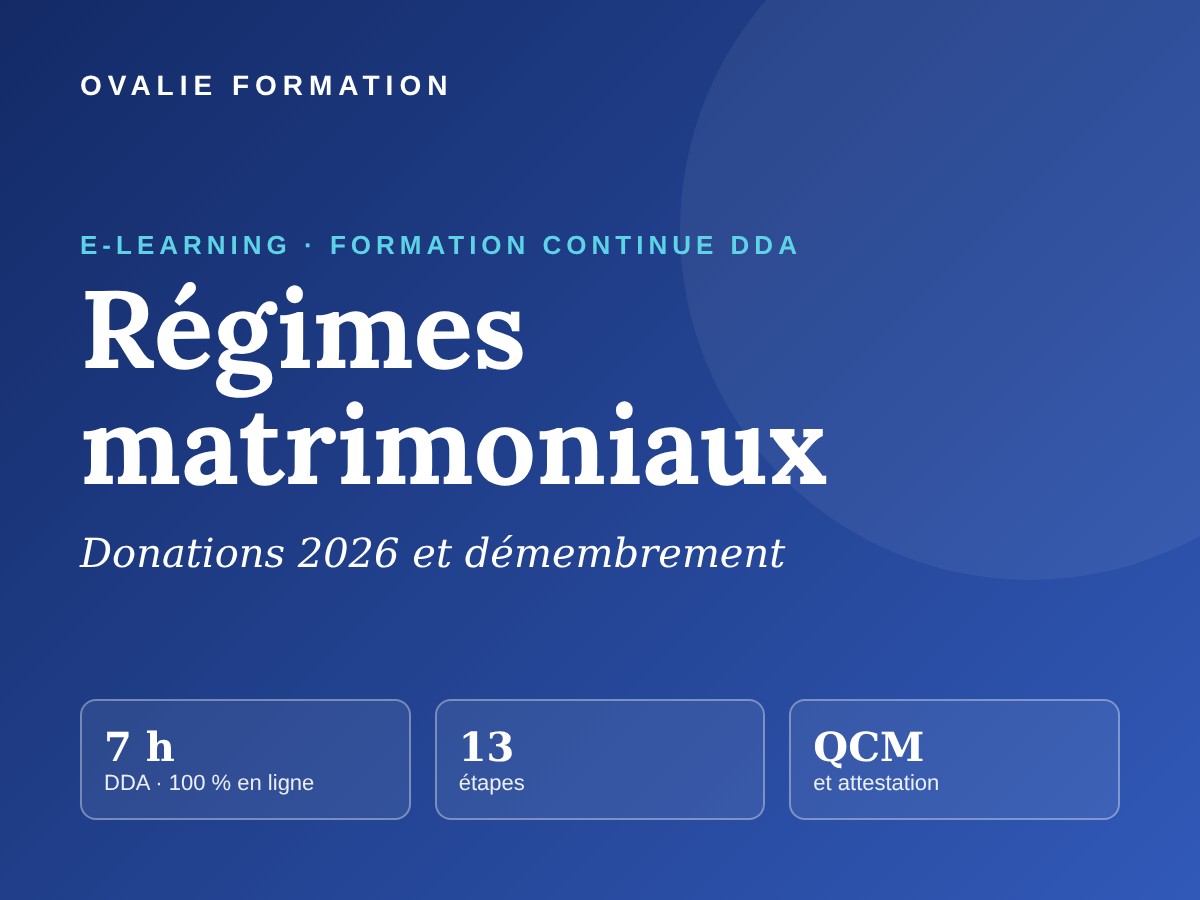 LES RÉGIMES MATRIMONIAUX, LES DONATIONS ET LE DÉMEMBREMENT 7H00 DDA