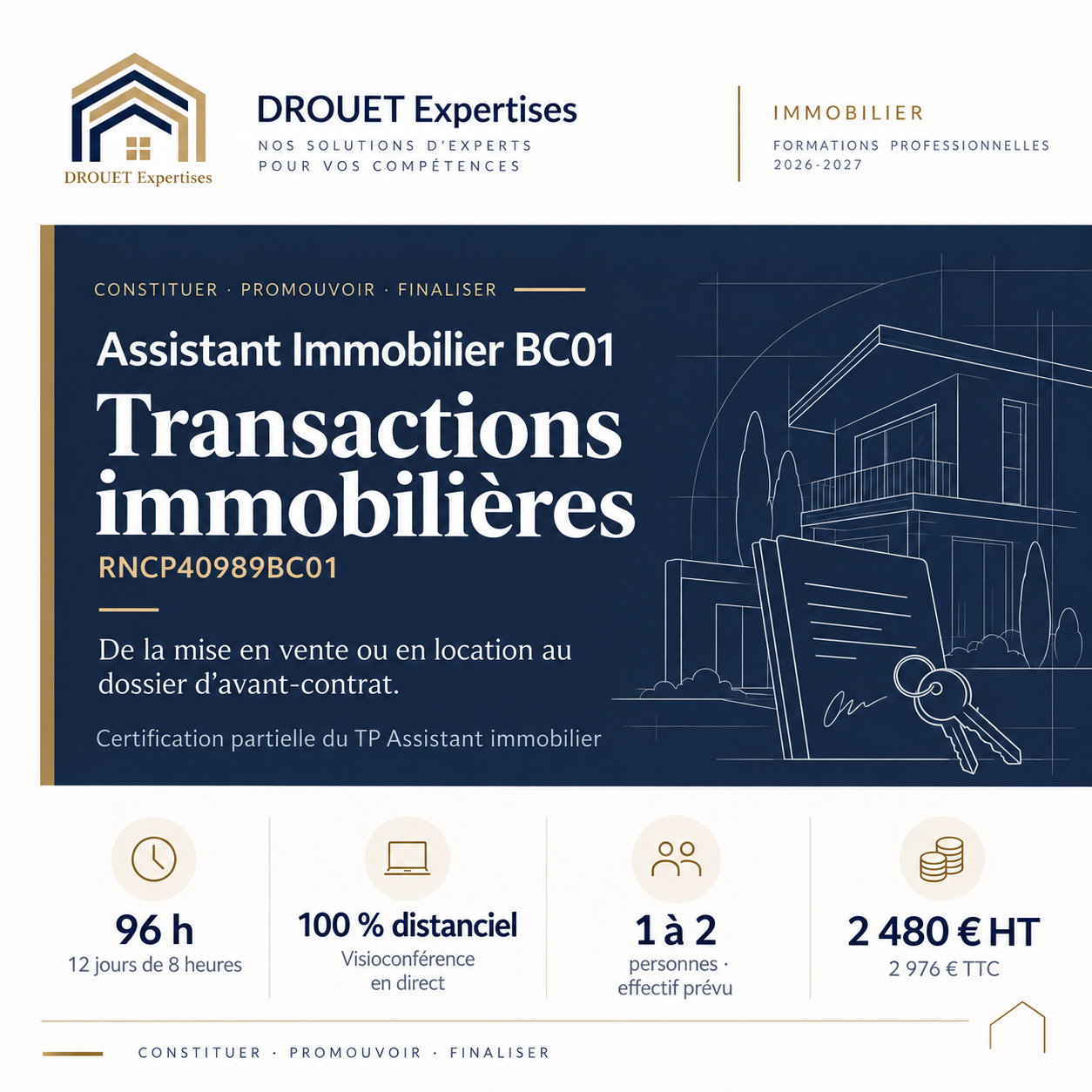 Assistant immobilier BC01 Transactions immobilières