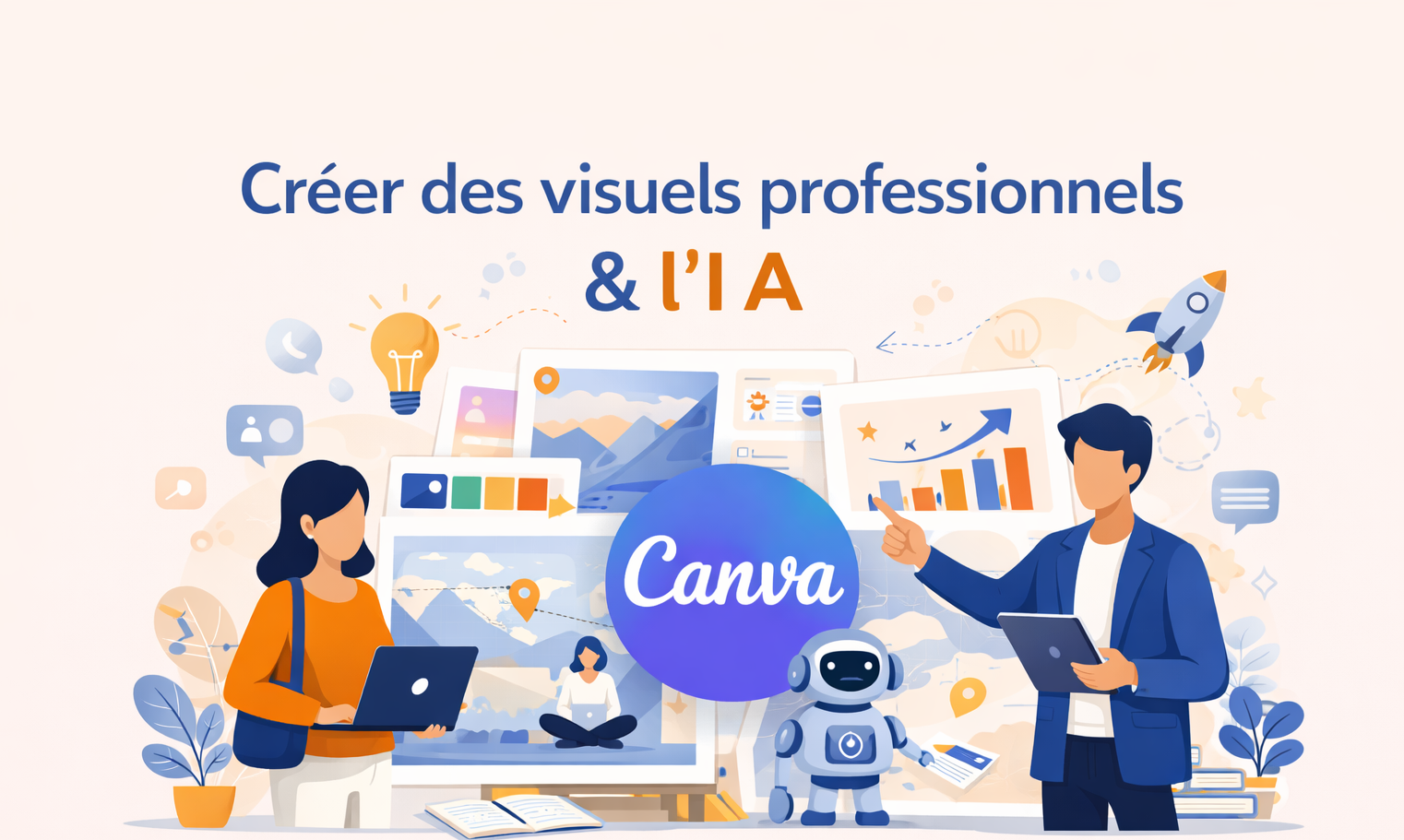 Créer des visuels professionnels avec Canva & l’IA- FORMAT PETIT GROUPE