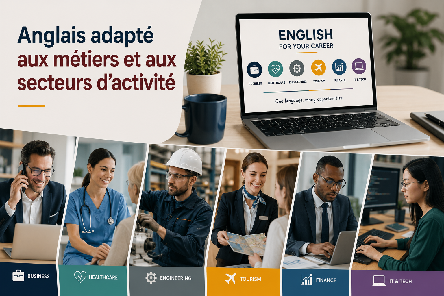 Anglais adapté aux métiers et aux secteurs d'activité